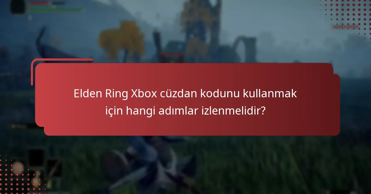 Elden Ring cüzdan kodu kullanımıyla ilgili sıkça sorulan sorular nelerdir?